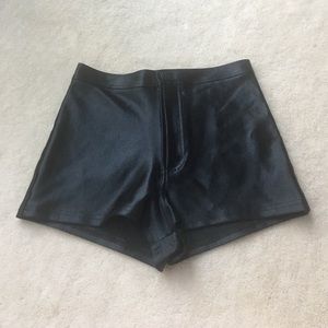American Apparel Black Disco Shorts